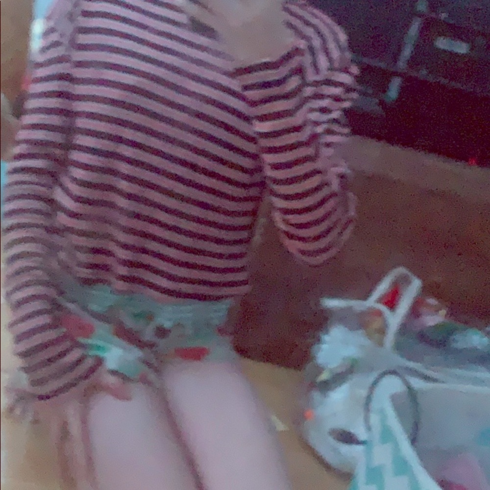 A long sleeved crop top